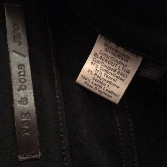 NWT RAG & BONE Samurai Leather-Patch Leggings - Picture 6 of 11